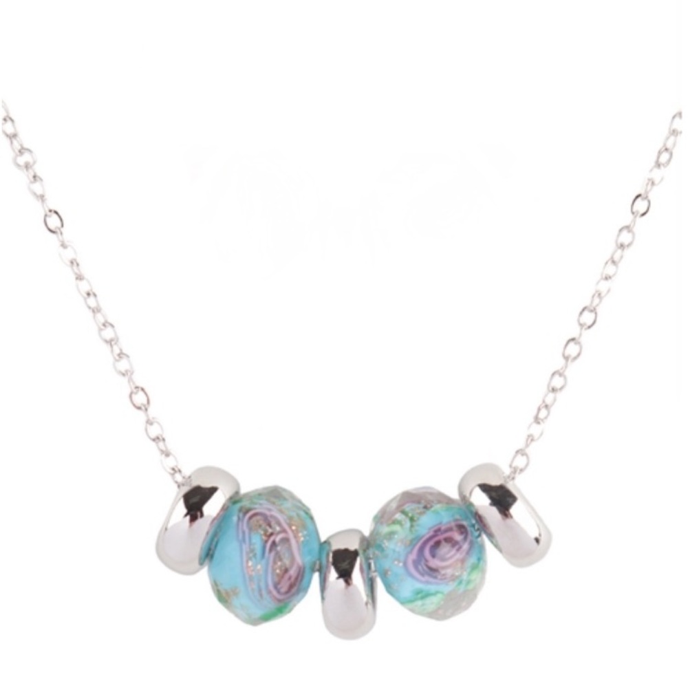 ✌🏼 #629 Floral Crystal Beaded Minimalist Summer Time Necklace